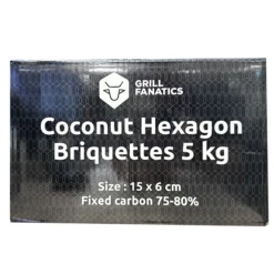 Grill Fanatics Coconut Hexagon Briketten Tubes 5 Kg