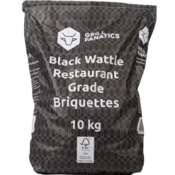 Grill Fanatics Black Wattle Restaurant Grade Briketten Pillow Shape 10 Kg