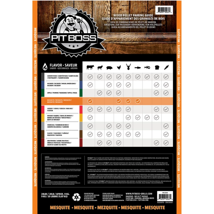 Pit Boss Mesquite Blend Pellets 9 Kg 4 Pit Boss Mesquite Blend Pellets 9 Kg - Image 2