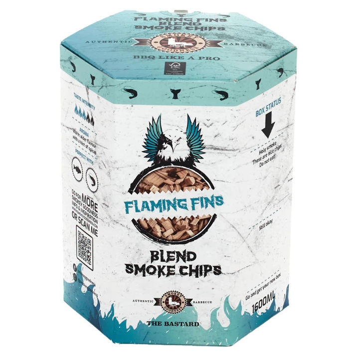 Smokey Goodness Flaming Fins Smoke Chips Blend Alder, Apple & Cherry 1600 Ml 3 Smokey Goodness Flaming Fins Smoke Chips Blend Alder, Apple & Cherry 1600 Ml