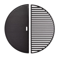 Kamado Joe Big Joe Halfrond Tweezijdige Gietijzeren Grillplaat + Halfrond Gietijzer Rooster Deal